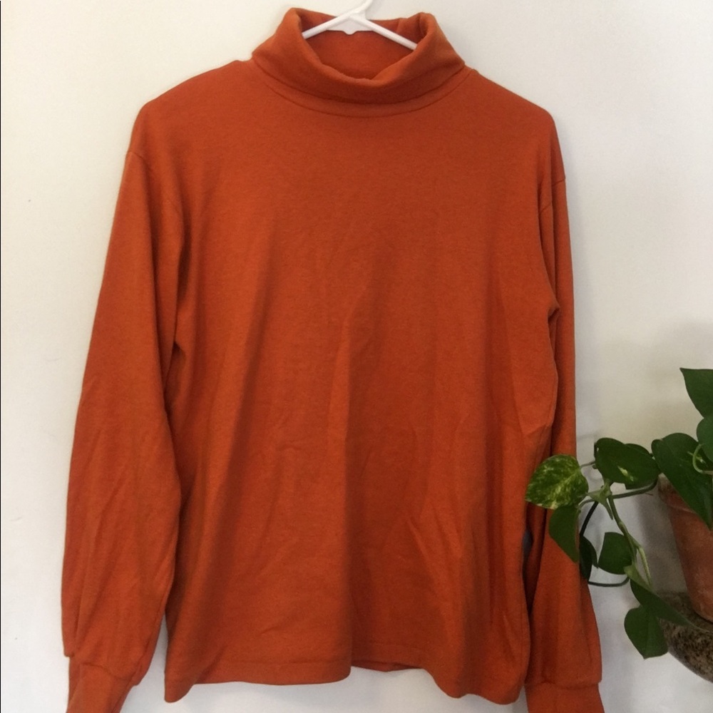 Autumn Orange Long-sleeve Turtleneck